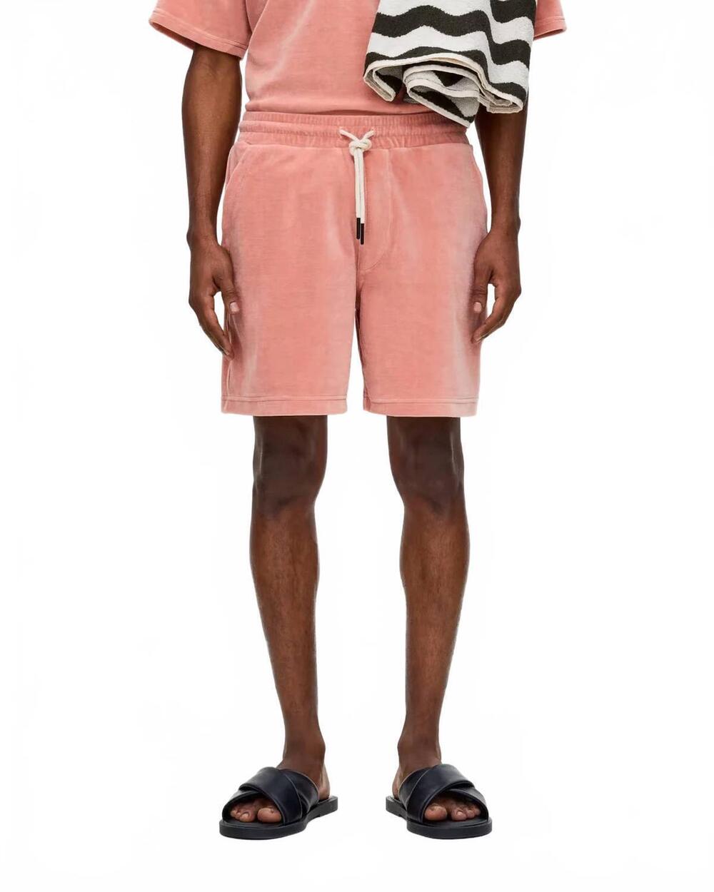 NEW OAS girona velour shorts in cameo